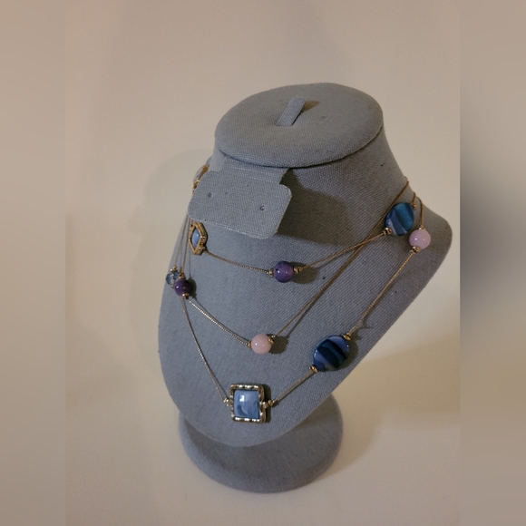 Vintage Ultra Long Multi Stone Necklace - Picture 2 of 7